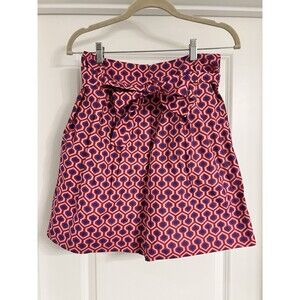 NEW MaxMara Weekend Pink Geometric Print Shorts Size 8